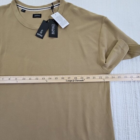 Buffalo David Bitton Woven KaikeT-Shirt Men's XL Brown Short Sleeve NWT MSRP $49 - Picture 8 of 13